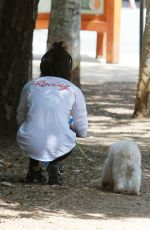 LUCY HALE Out with Her Dog in Los Angeles 05/01/2019