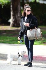 LUCY HALE Out with Her Dog in Los Angeles 05/01/2019