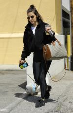 LUCY HALE Out with Her Dog in Los Angeles 05/01/2019