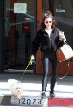 LUCY HALE Out with Her Dog in Los Angeles 05/01/2019