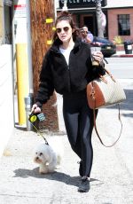 LUCY HALE Out with Her Dog in Los Angeles 05/01/2019