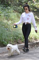 LUCY HALE Out with Her Dog in Los Angeles 05/01/2019
