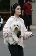LUCY HALE Out with Her Dog in Los Angeles 05/18/2019