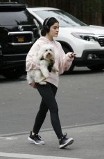 LUCY HALE Out with Her Dog in Los Angeles 05/18/2019