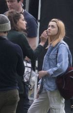 MAISIE WILLIAMS on the Set of The Owners on Location in UK 05/08/2019