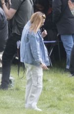 MAISIE WILLIAMS on the Set of The Owners on Location in UK 05/08/2019