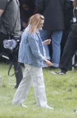 MAISIE WILLIAMS on the Set of The Owners on Location in UK 05/08/2019