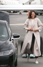 MANDY MOORE Boarding a Private Jet in Los Angeles 05/07/2019