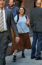 MAYIM BIALIK Leaves Stephen Colbert Show in New York 05/16/2019