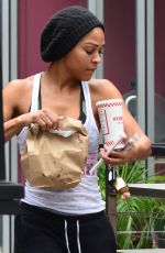 MEAGAN GOOD at a Gym in West Hollywood 05/08/2019