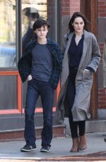 MICHELLE DOCKERY on the Set of Defending Jacob in Boston 05/08/2019