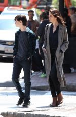 MICHELLE DOCKERY on the Set of Defending Jacob in Boston 05/08/2019