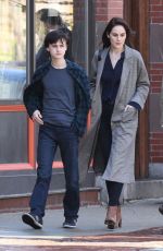 MICHELLE DOCKERY on the Set of Defending Jacob in Boston 05/08/2019