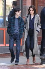 MICHELLE DOCKERY on the Set of Defending Jacob in Boston 05/08/2019
