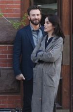MICHELLE DOCKERY on the Set of Defending Jacob in Boston 05/08/2019