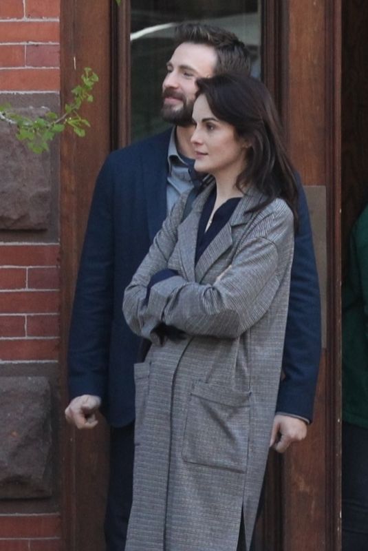 MICHELLE DOCKERY on the Set of Defending Jacob in Boston 05/08/2019