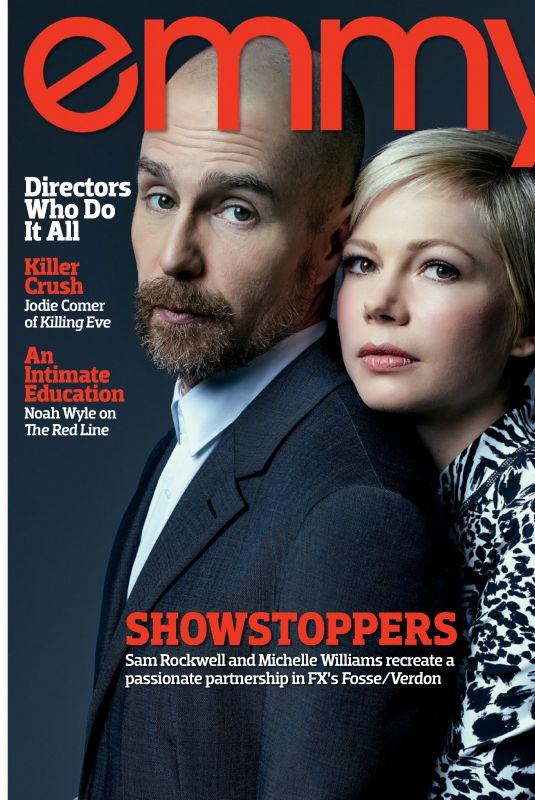 MICHELLE WILLIAMS and Sam Rockwell in Emmy Magazine, April 2019