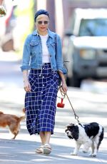 MICHELLE WILLIAMS Out with Her Dog in New York 05/23/2019