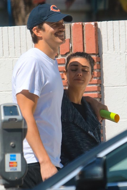 MILA KUNIS and Ashton Kutcher Out in Los Angeles 05/17/2019