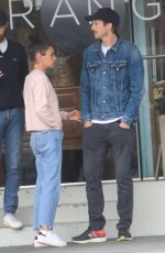 MILA KUNIS and Ashton Kutcher Shopping for Furniture at Orange Store in West Hollywood 05/23/2019