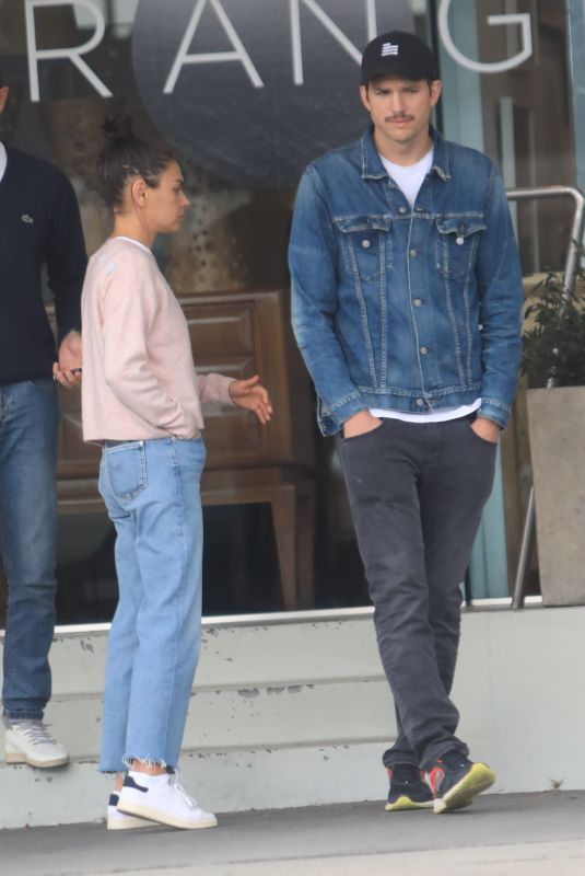 MILA KUNIS and Ashton Kutcher Shopping for Furniture at Orange Store in West Hollywood 05/23/2019