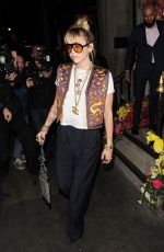 MILEY CYRUS Leaves Gymkhana in London 05/28/2019