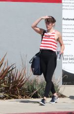 MILLA JOVOVICH Leaves a Gym in Los Angeles 05/30/2019