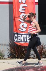 MILLA JOVOVICH Leaves a Gym in Los Angeles 05/30/2019