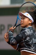 NAOMI OSAKA Practices at Roland Garros French Open Tournamet 05/24/2019