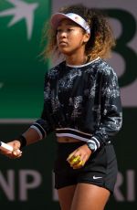 NAOMI OSAKA Practices at Roland Garros French Open Tournamet 05/24/2019