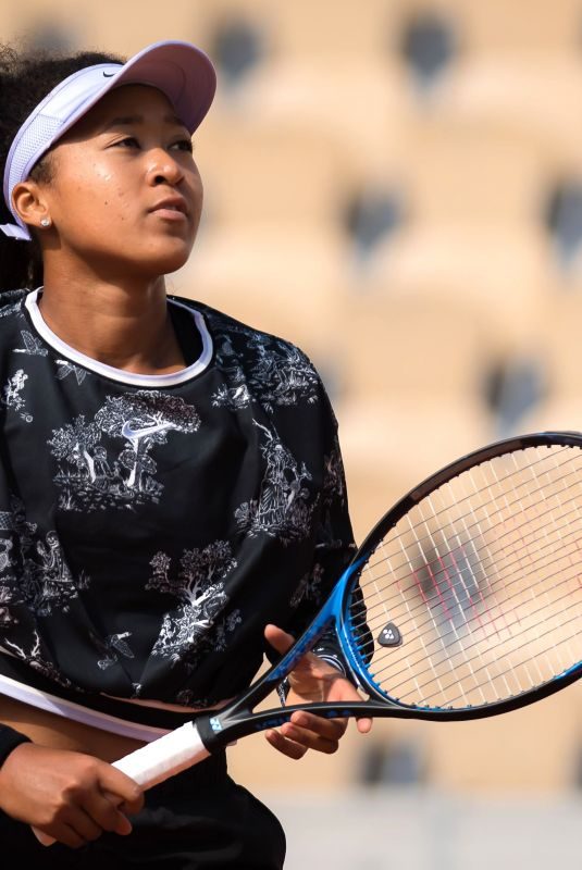 NAOMI OSAKA Practices at Roland Garros French Open Tournamet 05/24/2019