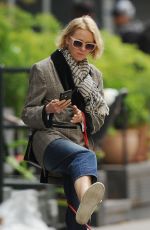 NAOMI WATTS Out with Her Dog in New York 04/30/2019