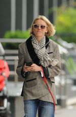 NAOMI WATTS Out with Her Dog in New York 04/30/2019