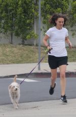 NATALIE PORTMAN Out Running with Her Dog in Los Angeles 05/14/2019