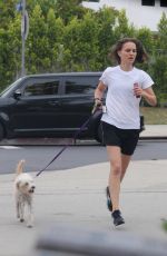 NATALIE PORTMAN Out Running with Her Dog in Los Angeles 05/14/2019