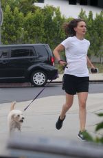 NATALIE PORTMAN Out Running with Her Dog in Los Angeles 05/14/2019