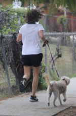 NATALIE PORTMAN Out Running with Her Dog in Los Angeles 05/14/2019