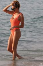 OLIVIA ATTWOOD in Swimsuit at a Beach in Dubai 05/11/2019