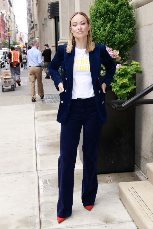 OLIVIA WILDE Arrives at Buzzfeed Studios in New York 05/23/2019