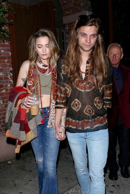 PARIS JACKSON and Gabriel Glenn Leaves Daveys Wayne