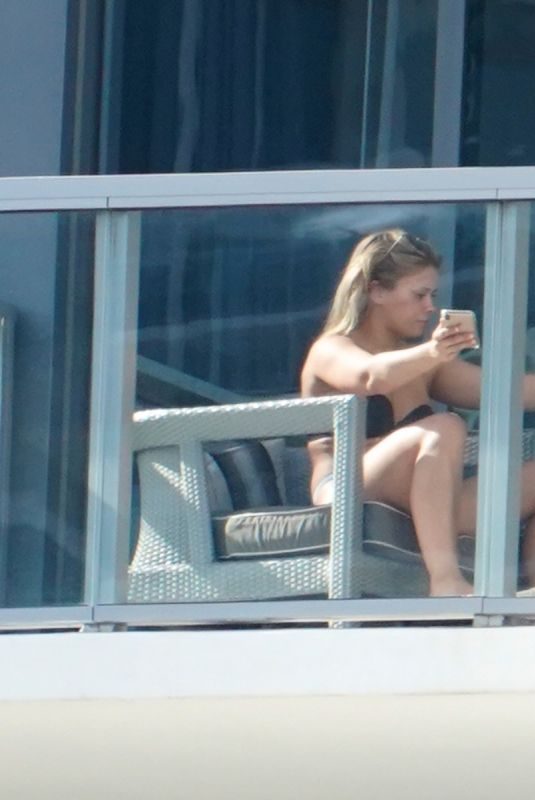PAUGE VANZANT in Bikini on Her Hotel Balcony in Miami 05/10/219