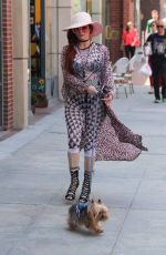 PHOEBE PRICE Out with Her Dog in Los Angeles 05/03/2019