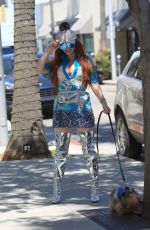 PHOEBE PRICE Walks Her Dog Out in Beverly Hills 05/17/2019