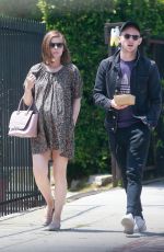 Pregnant KATE MARA and Jamie Bell Out in Los Feliz 05/04/2019