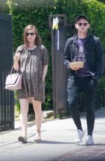 Pregnant KATE MARA and Jamie Bell Out in Los Feliz 05/04/2019