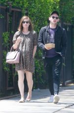 Pregnant KATE MARA and Jamie Bell Out in Los Feliz 05/04/2019