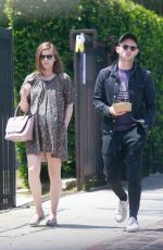 Pregnant KATE MARA and Jamie Bell Out in Los Feliz 05/04/2019