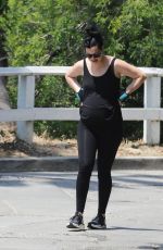 Pregnant KRYSTEN RITTER Out Hiking in Los Angeles 05/12/2019