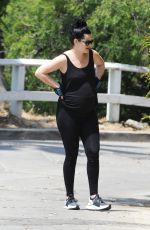 Pregnant KRYSTEN RITTER Out Hiking in Los Angeles 05/12/2019