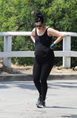 Pregnant KRYSTEN RITTER Out Hiking in Los Angeles 05/12/2019
